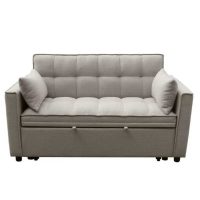 ΚΑΝΑΠΕΣ ΚΡΕΒΑΤΙ 2-ΘΕΣΙΟΣ BORG HM3289.03 ΜΠΕΖ ΥΦΑΣΜΑ 140x75x89Υεκ