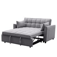 ΚΑΝΑΠΕΣ ΚΡΕΒΑΤΙ 2-ΘΕΣΙΟΣ BORG HM3289.11 ΓΚΡΙ ΥΦΑΣΜΑ 140x75x89Υεκ