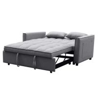 ΚΑΝΑΠΕΣ ΚΡΕΒΑΤΙ 2-ΘΕΣΙΟΣ BORG HM3289.11 ΓΚΡΙ ΥΦΑΣΜΑ 140x75x89Υεκ