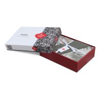 129CTN4491-4 Σετ παπλωματοθήκη Frond Cotton Box 4 τμχ Διπλή (200x220) χρώμα χακί