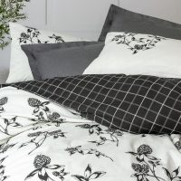 129CTN4832-1 Σετ παπλωματοθήκη Ohia Cotton Box 4 τμχ Διπλή (200x220) χρώμα ανθρακί