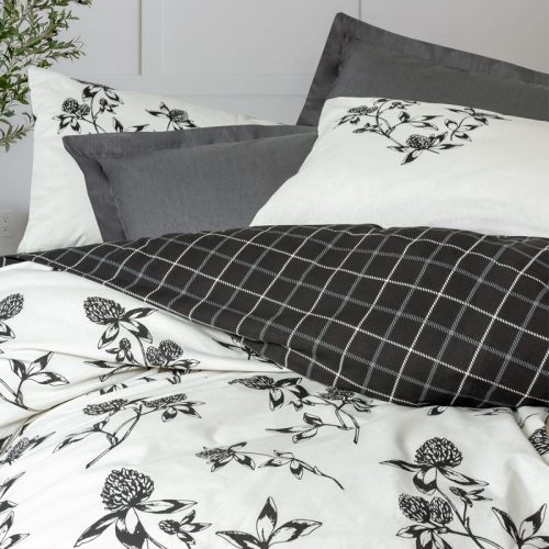 129CTN4832-1 Σετ παπλωματοθήκη Ohia Cotton Box 4 τμχ Διπλή (200x220) χρώμα ανθρακί