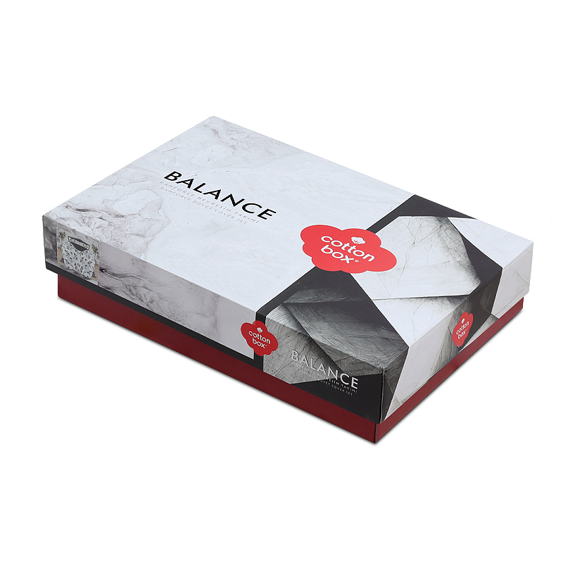 129CTN4832-2 Σετ παπλωματοθήκη Ohia Cotton Box 4 τμχ Διπλή (200x220) χρώμα ανθρακί