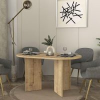 Τραπέζι Cortado Megapap χρώμα sapphire oak 138x80x75εκ.