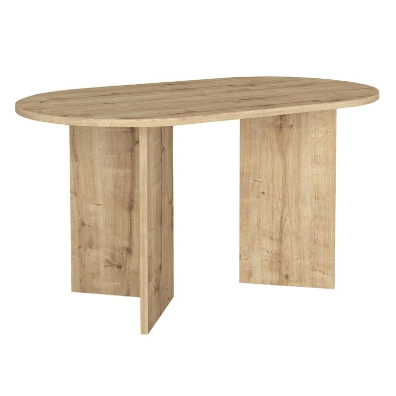 Τραπέζι Cortado Megapap χρώμα sapphire oak 138x80x75εκ.