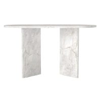 GP042-03672-7 Τραπέζι Cortado Megapap χρώμα λευκό εφέ μαρμάρου 138x80x75εκ.