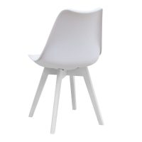 Σετ τραπεζαρία 5τμχ Allos - Viva Megapap χρώμα sapphire oak - λευκό 75x75x77εκ.