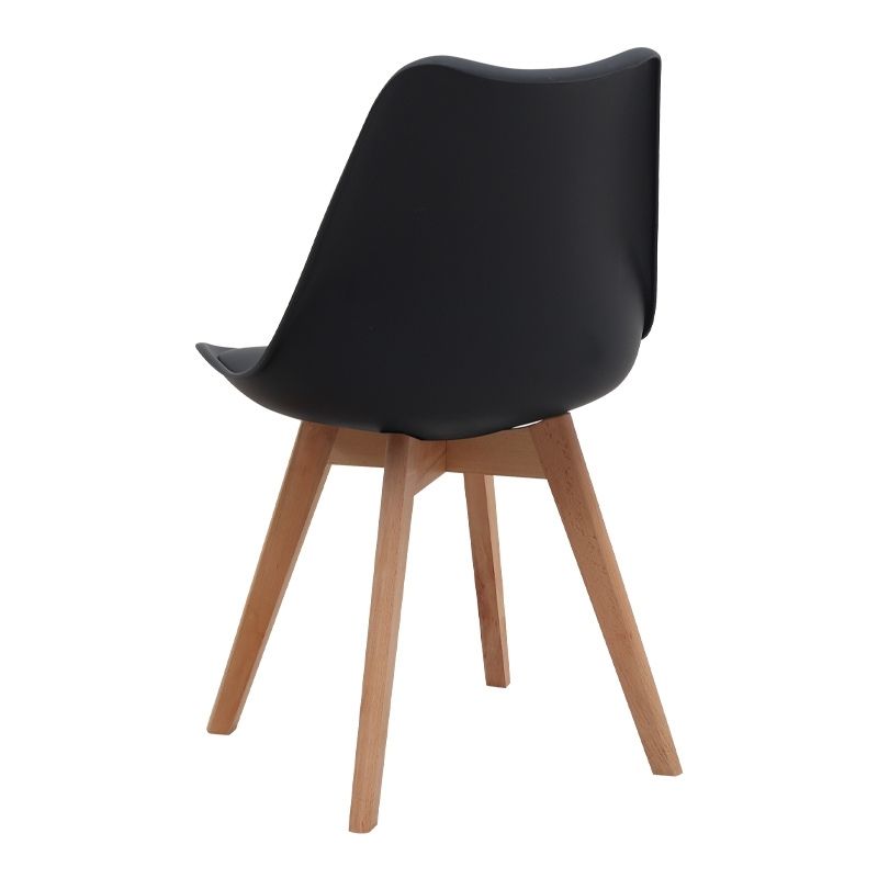 Σετ τραπεζαρία 5τμχ Allos - Viva Megapap χρώμα sapphire oak - μαύρο/φυσικό πόδι 75x75x77εκ.