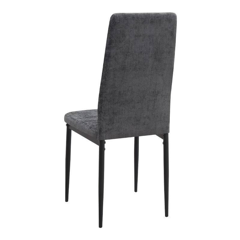 Σετ τραπεζαρία 5τμχ Allos - Rosa Megapap χρώμα sapphire oak - γκρι 75x75x77εκ.