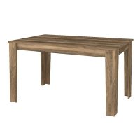 Σετ τραπεζαρία 5τμχ Darlen - Vela Megapap χρώμα καρυδί - μαύρο 125x72x74εκ.