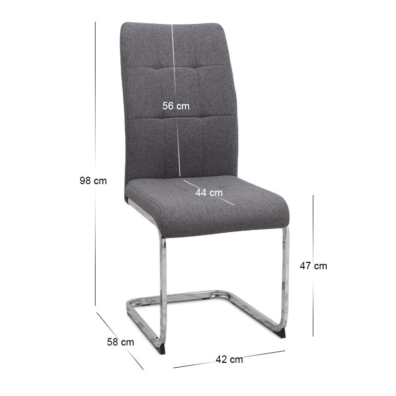 GP100-02412-4 Σετ τραπεζαρία 5τμχ Darlen - Laura Megapap χρώμα καρυδί - γκρι 125x72x74εκ.