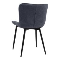 Σετ τραπεζαρία 5τμχ Darlen - Chiara Megapap χρώμα καρυδί - ανθρακί 125x72x74εκ.