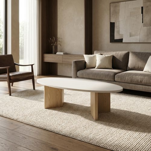 Solena τραπεζάκι σαλονιού οβάλ 136x60x39εκ. Rookwood Oak Solena τραπεζάκι σαλονιού οβάλ 136x60x39εκ. Rookwood Oak