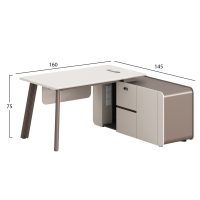 ΓΡΑΦΕΙΟ ΔΕΞΙΑ ΓΩΝΙΑ NEWLINE HM18272R ΜΕΛΑΜΙΝΗ ΕΚΡΟΥ-ΑΝΟΙΧΤΟ ΚΑΦΕ 160x145x75Υεκ