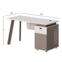 grafeio-me-dexi-ntoylapi-fb918273r-melam-1 ΓΡΑΦΕΙΟ ΜΕ ΔΕΞΙ ΝΤΟΥΛΑΠΙ NEWLINE HM18273R ΜΕΛΑΜΙΝΗ ΕΚΡΟΥ-ΑΝΟΙΧΤΟ ΚΑΦΕ 120x60x75Υεκ