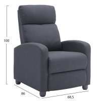 ΠΟΛΥΘΡΟΝΑ ΣΑΛΟΝΙΟΥ RELAX DROSEN HM3299.01 ΓΚΡΙ ΥΦΑΣΜΑ 68,5x86x100Υεκ