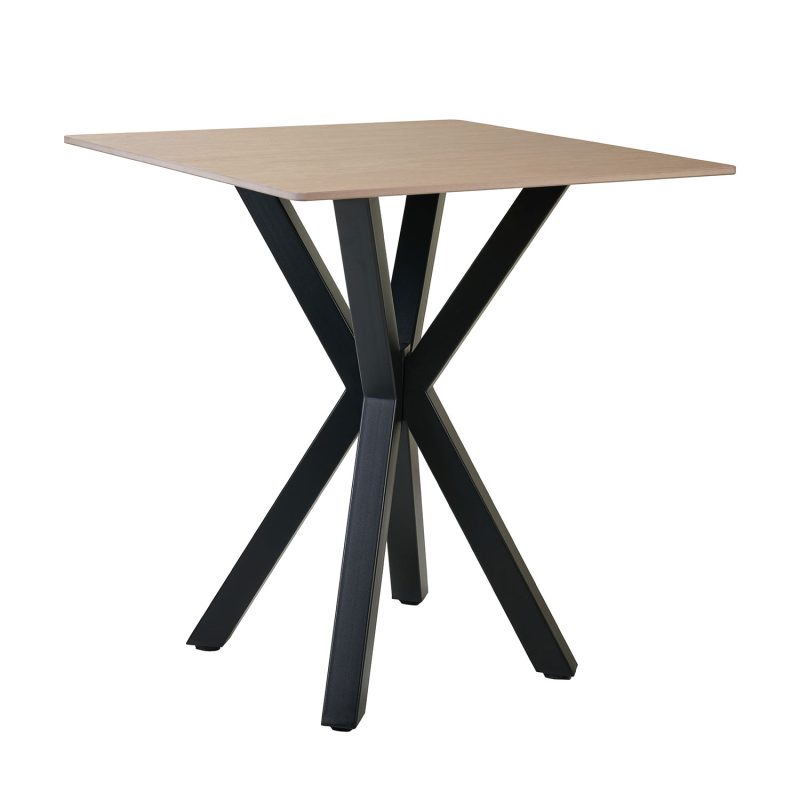 Τραπέζι Alberto Μπεζ Πέτρα 70 x 70 x 76 Sintered stone, Μέταλλο 100-097