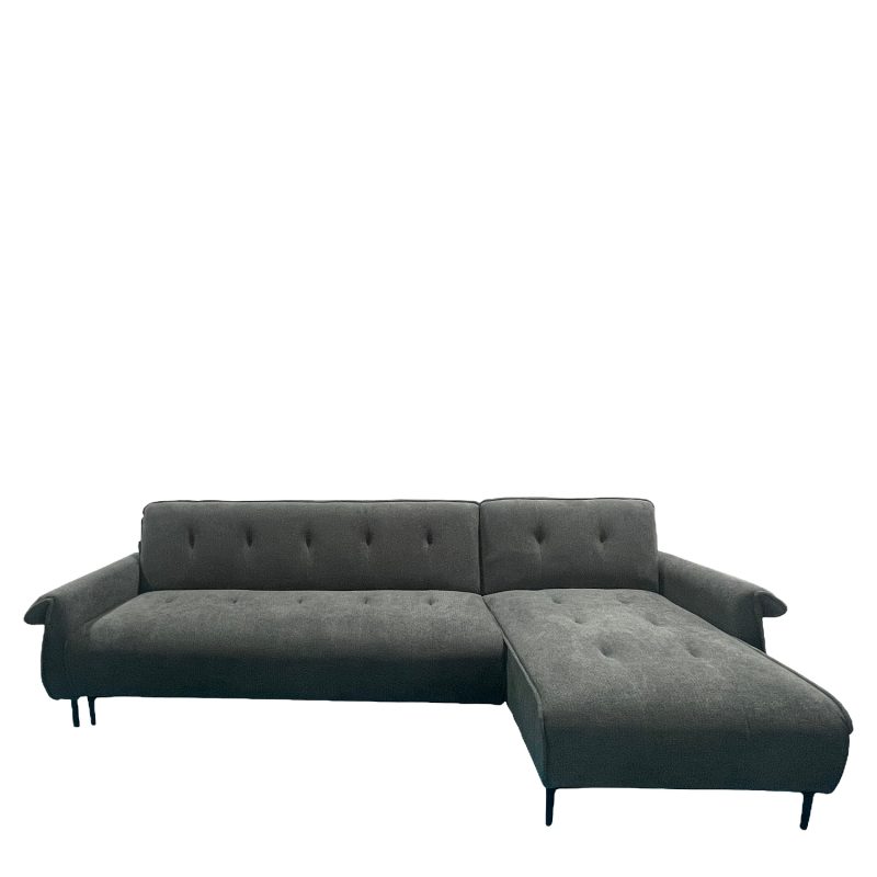 14300034 Καναπές Κρεβάτι Γωνιακός Αναστρέψιμος ArteLibre SOMERO Σκούρο Γκρι 286x144x84cm