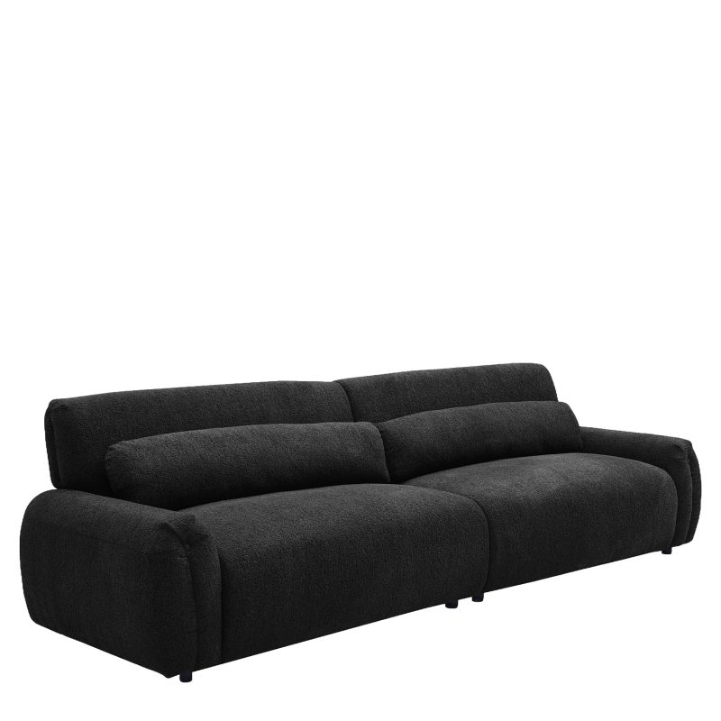 14300039-1 Καναπές Τετραθέσιος ArteLibre VORTICA Μαύρο Ύφασμα 280x85x78cm