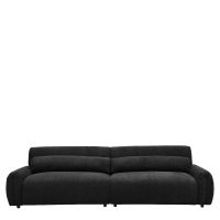 14300039 Καναπές Τετραθέσιος ArteLibre VORTICA Μαύρο Ύφασμα 280x85x78cm