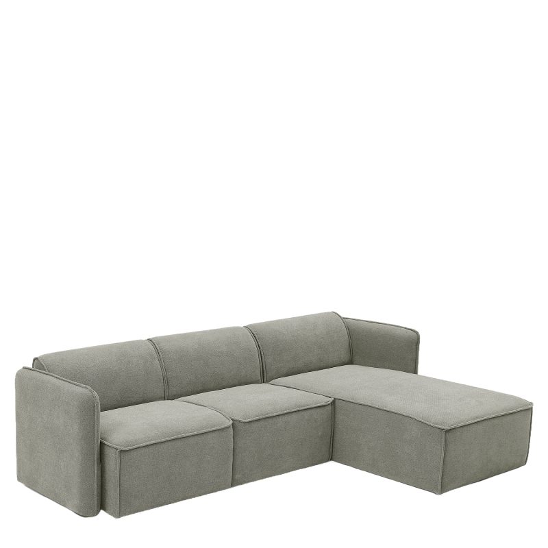 14300041-2 Καναπές Γωνιακός Αναστρέψιμος ArteLibre MAFFEI Γκρι Ύφασμα 268x163x76cm