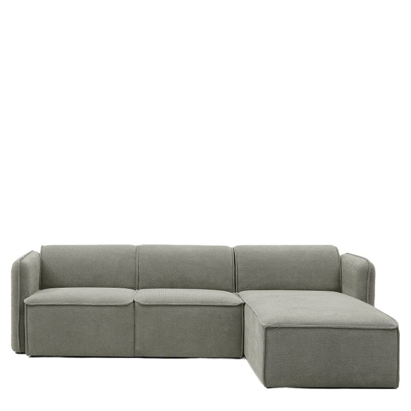 14300041 Καναπές Γωνιακός Αναστρέψιμος ArteLibre MAFFEI Γκρι Ύφασμα 268x163x76cm