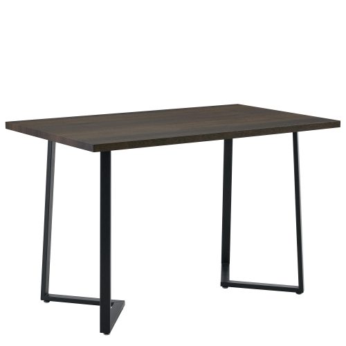 Τραπέζι Τραπεζαρίας ArteLibre WINFORD Καρυδί/Μαύρο Μέταλλο/Μοριοσανίδα 120x70x76cm