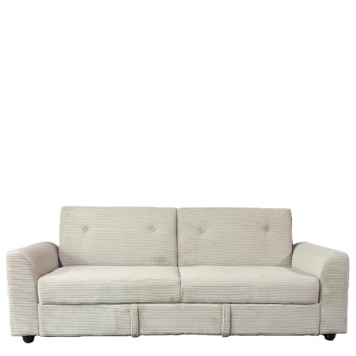 Καναπές Κρεβάτι ArteLibre VALMERO Μπεζ Ύφασμα/Ξύλο 216x85x85cm