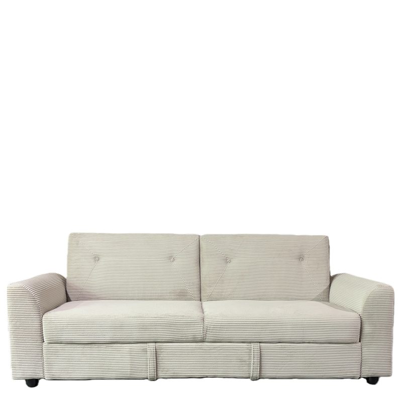 15390012 Καναπές Κρεβάτι ArteLibre VALMERO Μπεζ Ύφασμα/Ξύλο 216x85x85cm