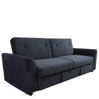 15390013-1 Καναπές Κρεβάτι ArteLibre VALMERO Μαύρο Ύφασμα/Ξύλο 216x85x85cm