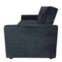 15390013-2 Καναπές Κρεβάτι ArteLibre VALMERO Μαύρο Ύφασμα/Ξύλο 216x85x85cm