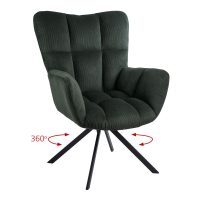 Πολυθρόνα Hilda Κυπαρισσί 62 x 72 x 88 Βελούδο, Μέταλλο 300-225