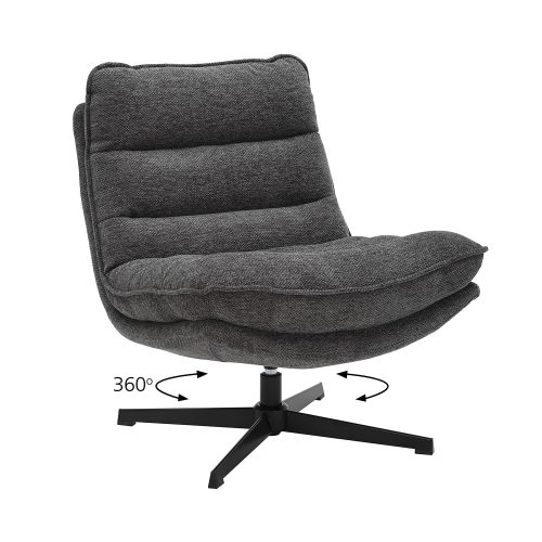 Πολυθρόνα Zen γκρι 75 x 86 x 87 Μέταλλο, Ύφασμα 300-390