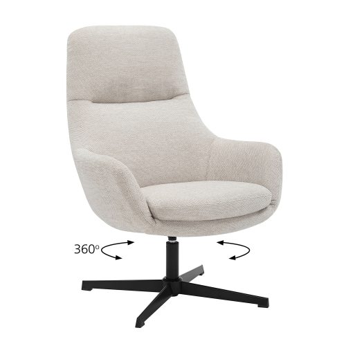 Πολυθρόνα Kim μπεζ 74 x 81 x 102 Μέταλλο, Ύφασμα 300-394