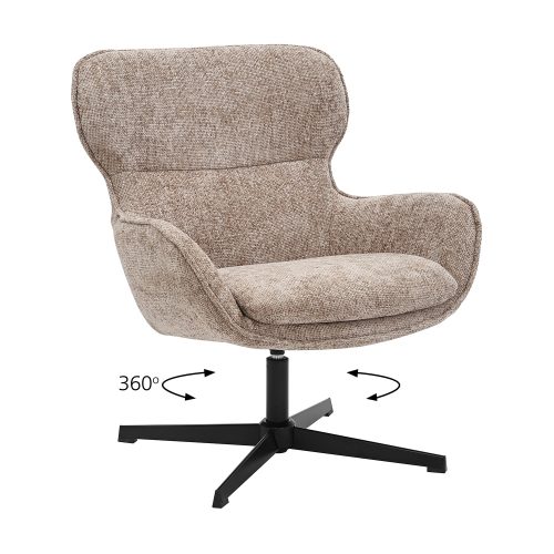 Πολυθρόνα Margo γκρεζ 73 x 79 x 88 Μέταλλο, Ύφασμα 300-397