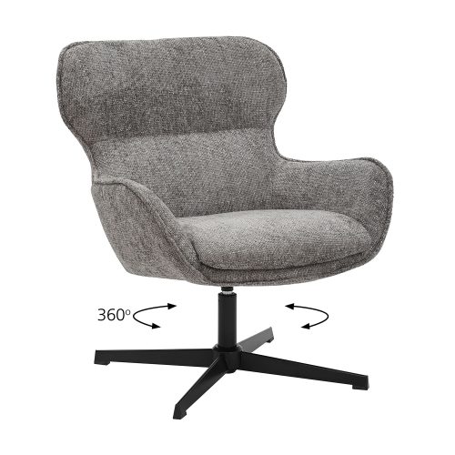 Πολυθρόνα Margo γκρι 73 x 79 x 88 Μέταλλο, Ύφασμα 300-399