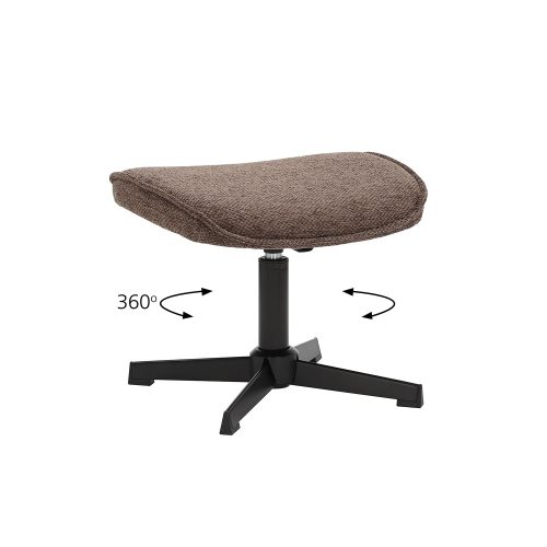 Υποπόδιο Rumi καφέ 46 x 36 x 36 Μέταλλο, Ύφασμα 300-403