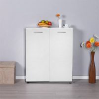 GP009-0006-1 Ντουλάπι - παπουτσοθήκη 24 ζευγών Ultra Megapap δίφυλλο χρώμα λευκό 91x35x108εκ.