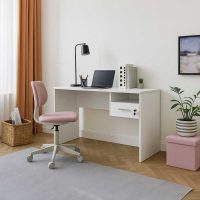 Γραφείο εργασίας με κλειδαριά Concept Megapap χρώμα λευκό 120x60x75εκ.