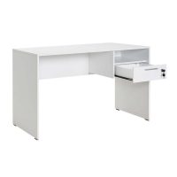 Γραφείο εργασίας με κλειδαριά Concept Megapap χρώμα λευκό 120x60x75εκ.