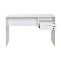 Γραφείο εργασίας με κλειδαριά Concept Megapap χρώμα λευκό 120x60x75εκ.