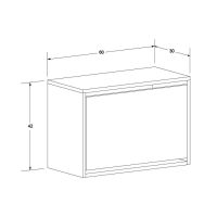 GP009-0126-5 Παπουτσοθήκη Step Megapap 6 ζευγών χρώμα λευκό 60x30x42εκ.