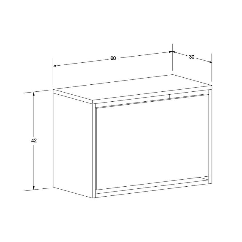 GP009-0126-5 Παπουτσοθήκη Step Megapap 6 ζευγών χρώμα λευκό 60x30x42εκ.