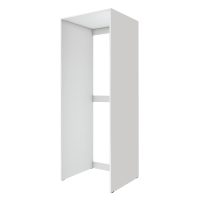 Έπιπλο πλυντηρίου - στεγνωτηρίου Zakar Megapap χρώμα λευκό 70x60x180εκ.