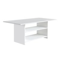 Τραπεζάκι σαλονιού Dallas Megapap χρώμα λευκό 90x50x60εκ.