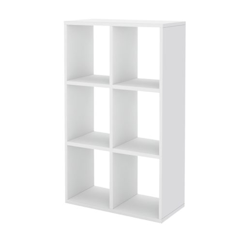 Βιβλιοθήκη Cube Megapap χρώμα λευκό 60x20x90εκ.