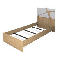 Κρεβάτι Bergamo Megapap χρώμα φυσικό οξιάς 100x200εκ.