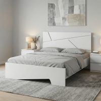 Κρεβάτι Efes Megapap χρώμα λευκό 160x200εκ.