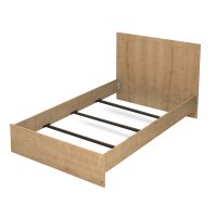 Κρεβάτι Troy Megapap χρώμα φυσικό οξιάς 120x200εκ.