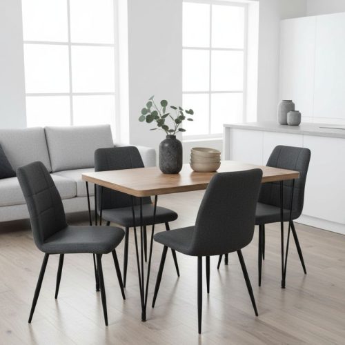 Τραπέζι Roger Megapap Mdf - μεταλλικό χρώμα ακακίας 120x70x75εκ.